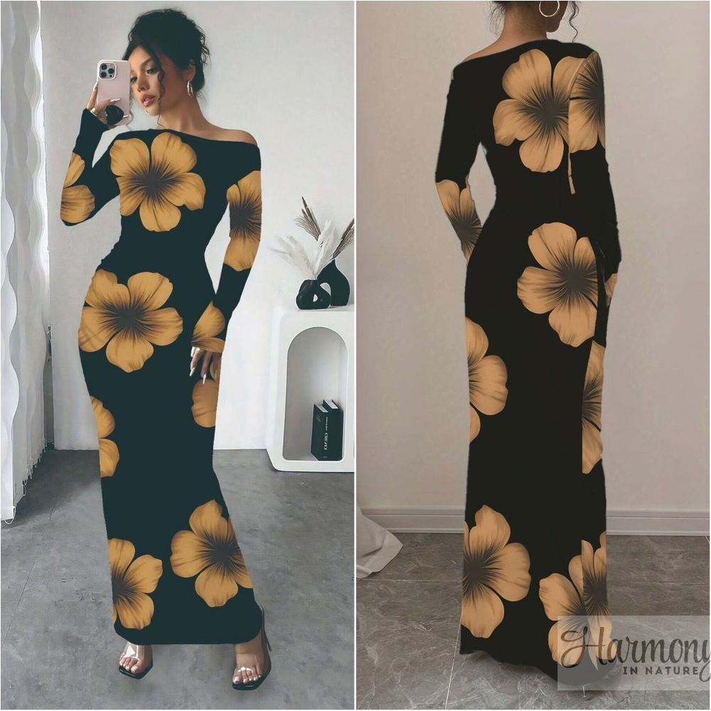 Neriah One-Shoulder Maxi Dress - Caramel